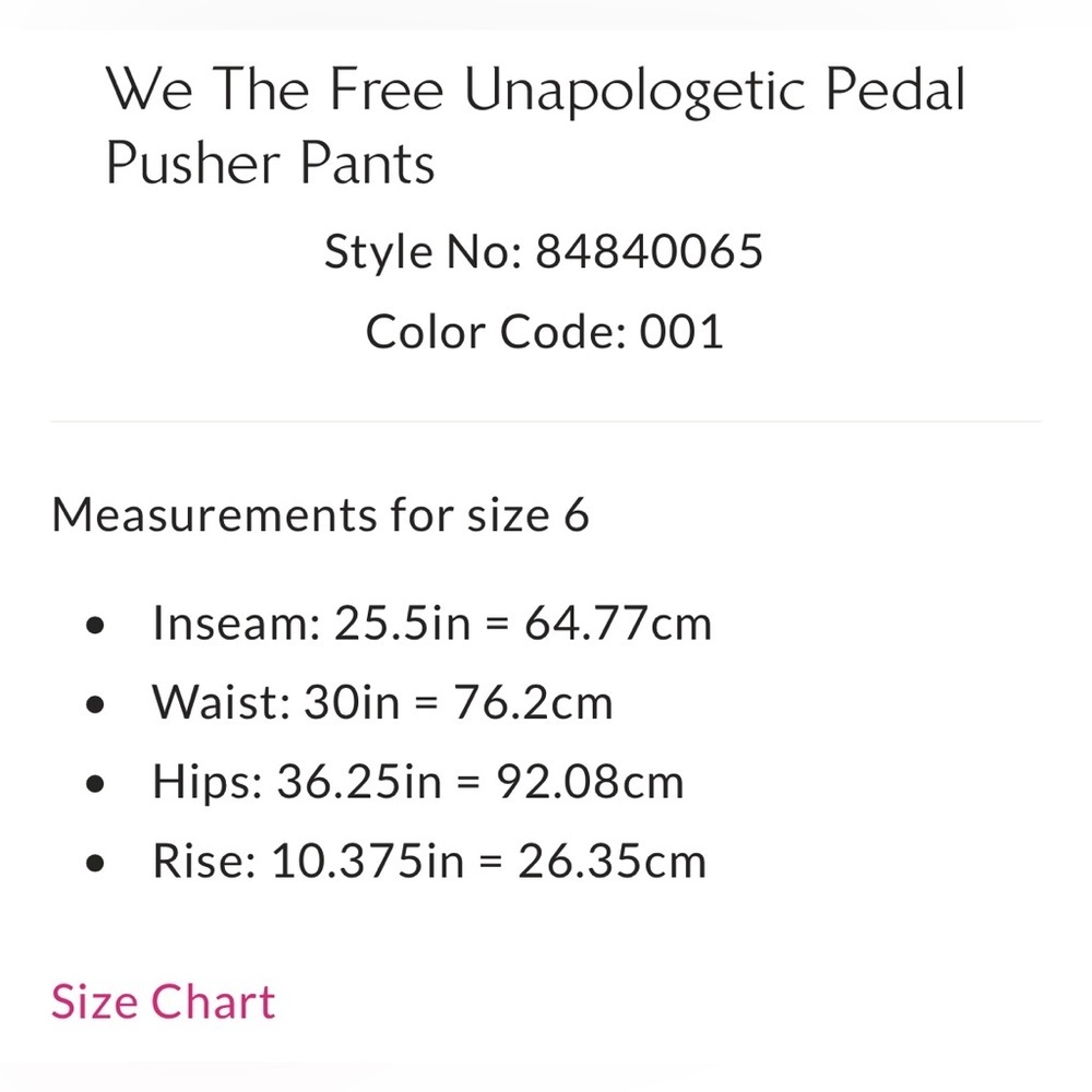 We The Free Unapologetic Pedal Pusher Pants in Black Size 0 NWT - Picture 10 of 10